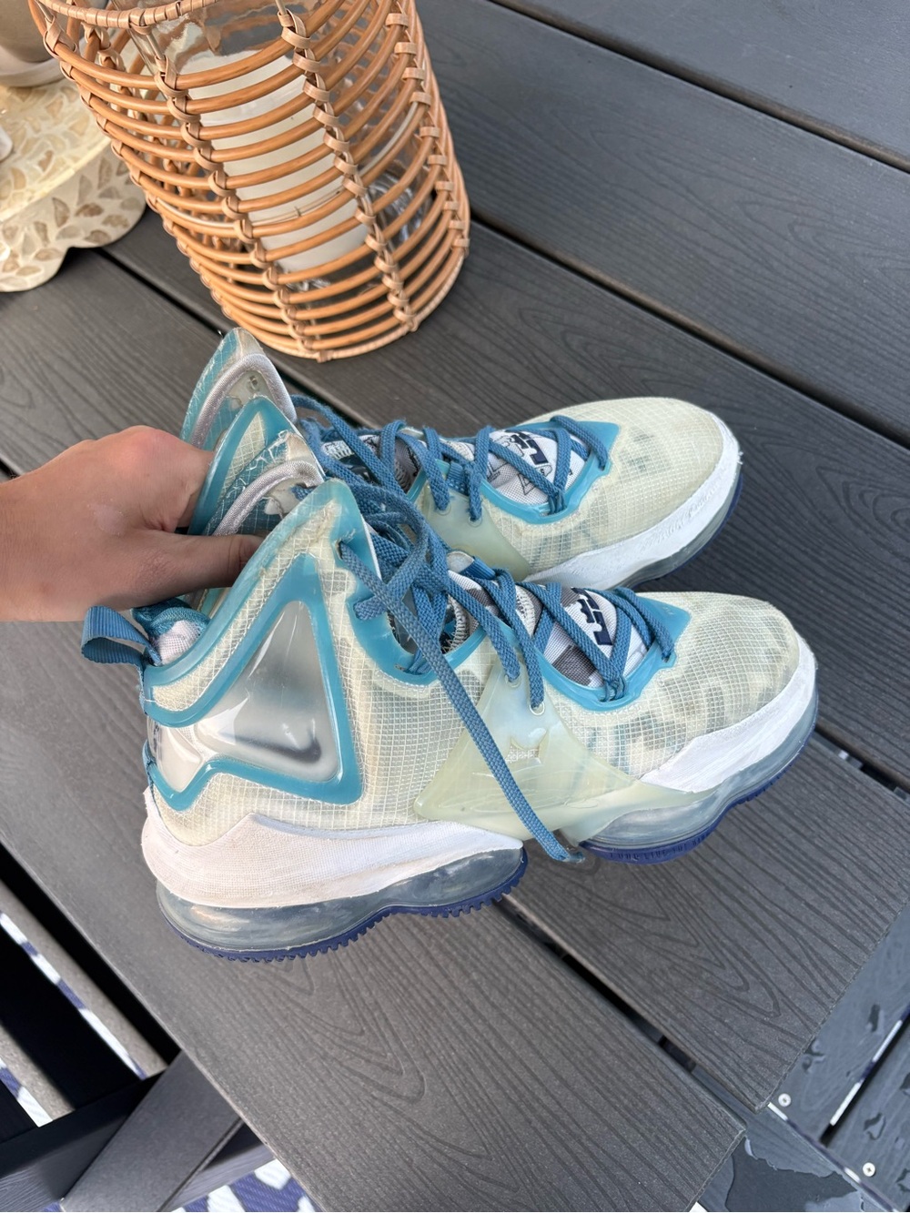 Nike Basketball Shoes - Teal, Light Green, Blue